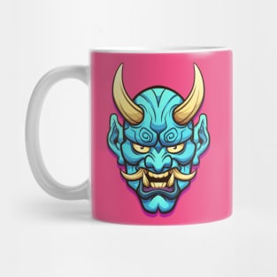 Japanese demon mask. Mug